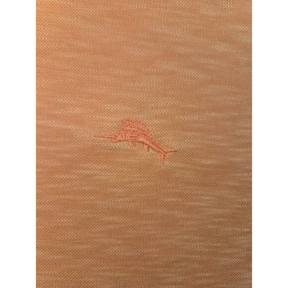 Tommy Bahama Mens Orange Polo Shirt Large Island Zone - Picture 6 of 7